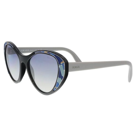 Prada PR 14US LDM5R0 Black Cat eye Sunglasses - Picture 1 of 5
